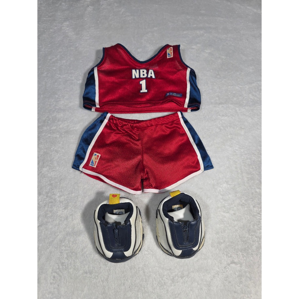 Build-A-Bear NBA Basketball Jersey Shorts and Skechers Sneakers Outfit Set